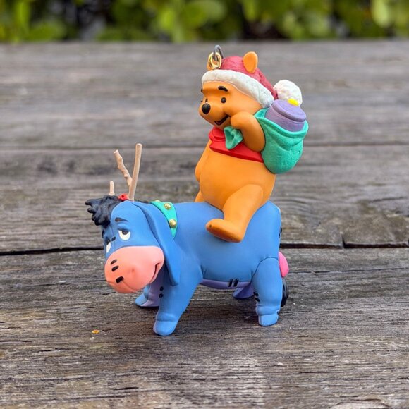 Vintage Lot Hallmark & Disney EEYORE & Winnie The Pooh Christmas Ornaments 2001 - Picture 10 of 16